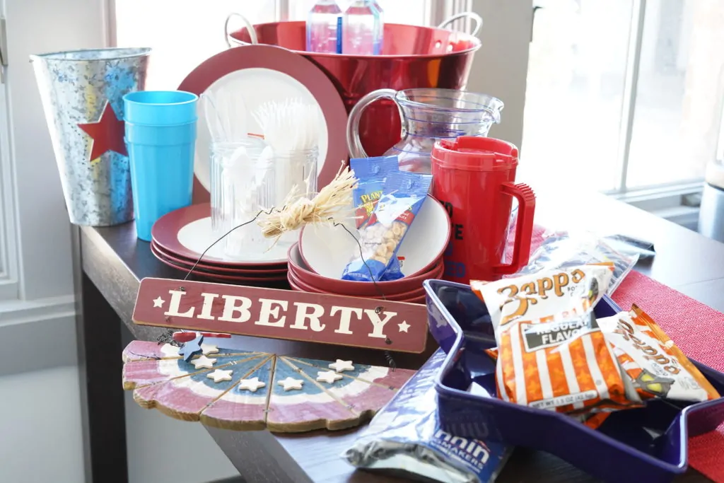 Goodwill AZ | red white and blue decorations on a long table