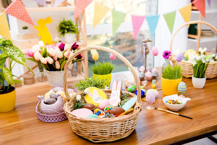 Goodwill AZ | Wooden basket with easter composition