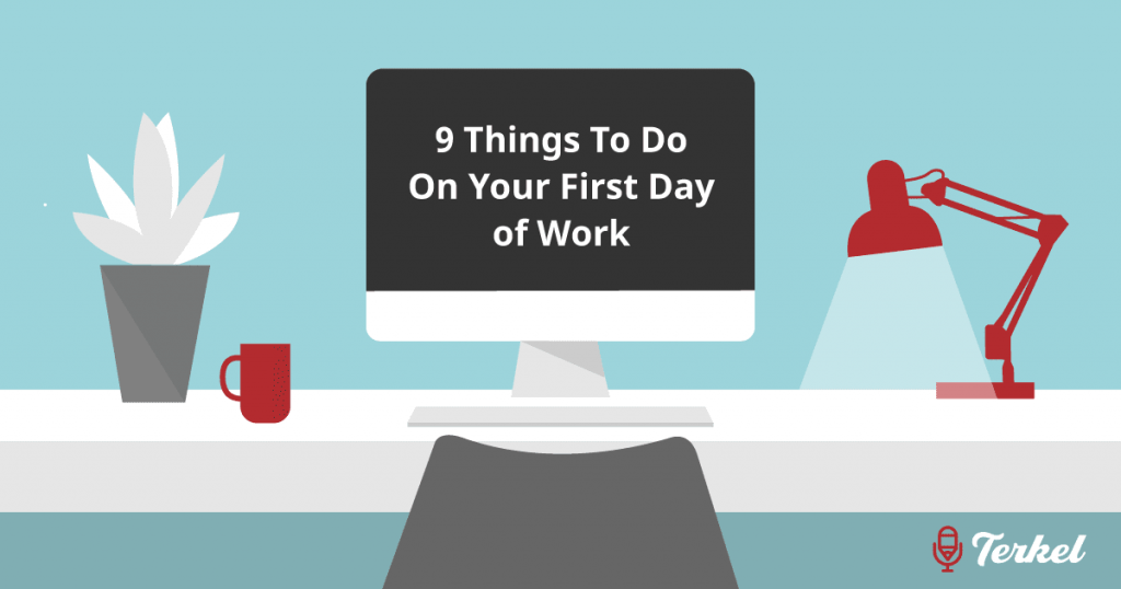 Goodwill AZ | Graphic on what to do your first day of work