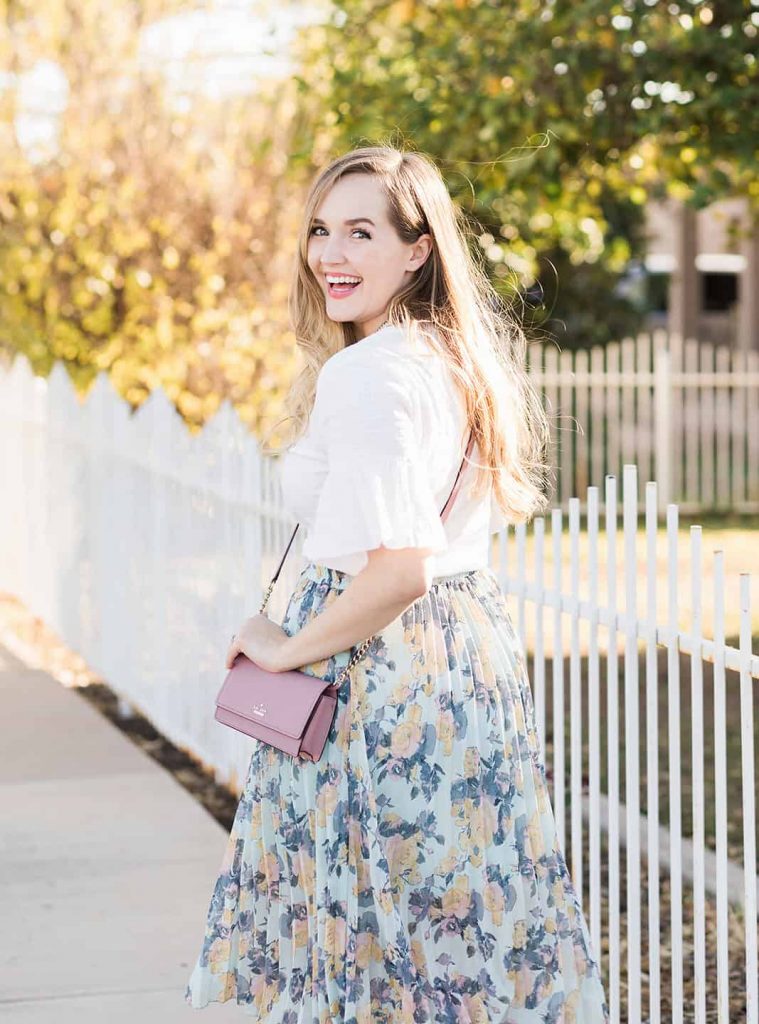 Goodwill AZ | Women in floral skirt