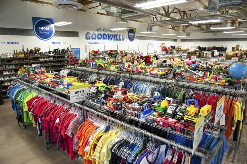 Goodwill AZ | Racks of boys clothing in store