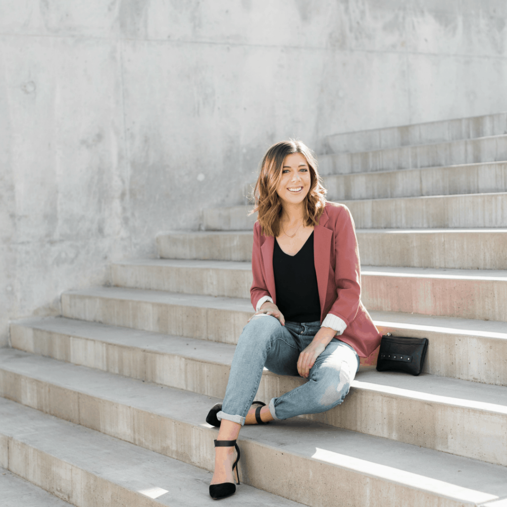 Goodwill AZ | woman sitting on the stairs posing